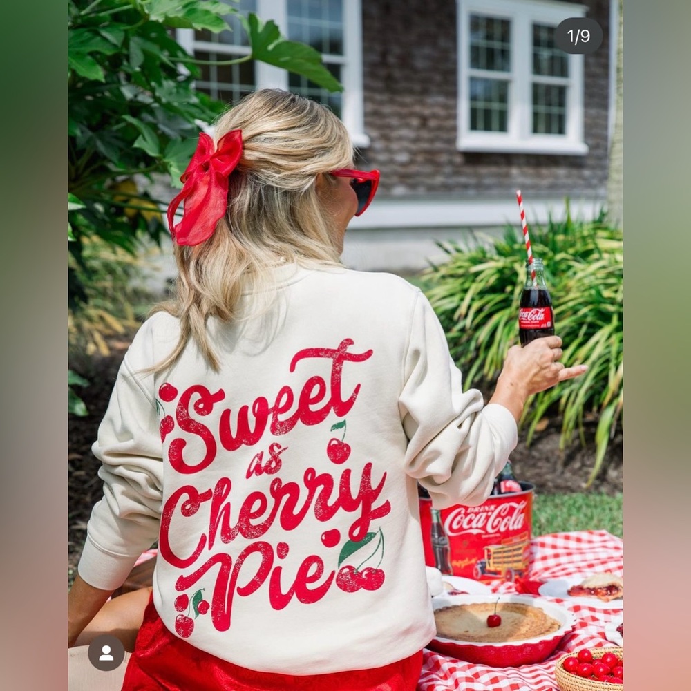 Living Fully Mallory Ervin Sweet as Cherry Pie Sweatshirt